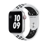 Image of Apple Watch Nike SE GPS + Cellular, 44MM Silver Aluminium Case with Pure Platinum/Black Nike Sport B